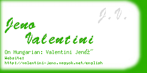 jeno valentini business card